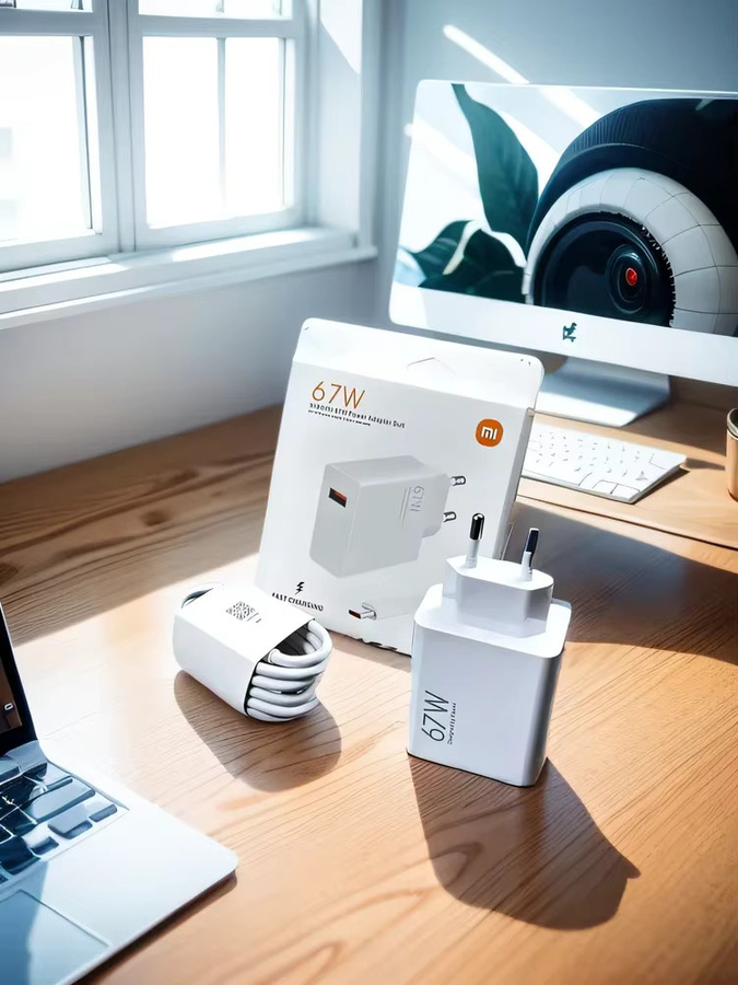 Xiaomi Original 67W Turbo Charge Ladegerät mit EU-Adapter und USB-C-Kabel in Weiß - Bild 4