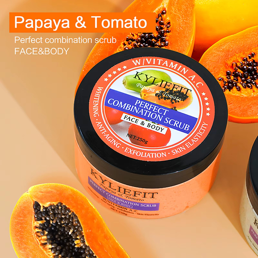 AILKE Papaya- und Tomaten-Kombinationspeeling, 250 g, Gesicht und Körper - Bild 3
