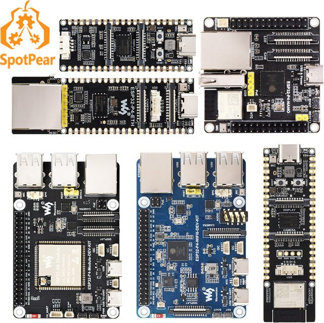 Spotpear ESP32-P4 Modulserie Dev-Kit mit Wi-Fi und Ethernet/LAN in Schwarz - Bild 1