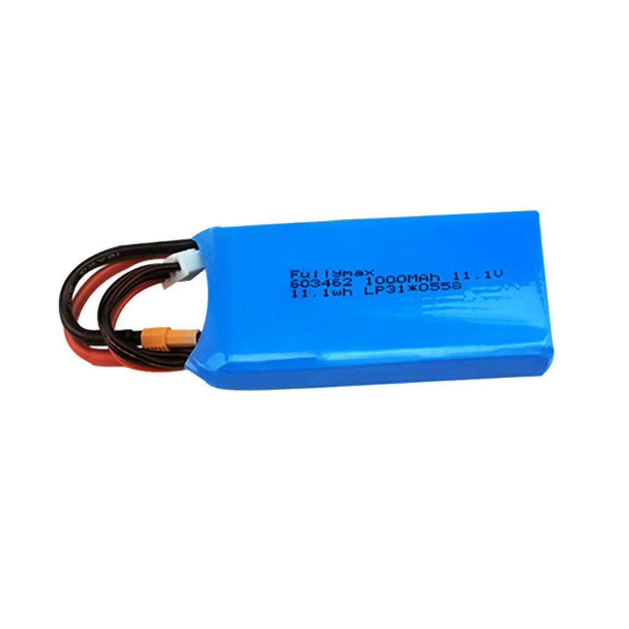 XK LiPo Batterie 3S 11,1 V 1300 mAh 20C für X450 Drohnen und RC Flugzeuge in Blau - Bild 1