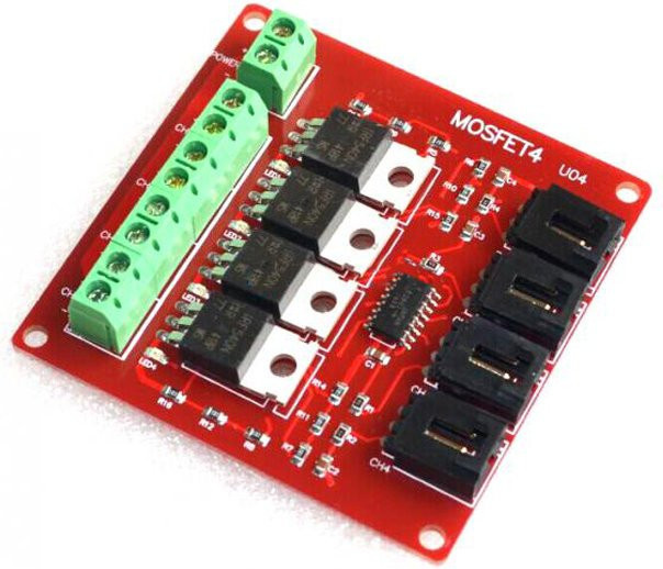 Si Tai&SH Vierkanaliges 4-Route-MOSFET-Schaltmodul IRF540 V4.0+ in Rot - Bild 1