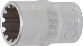 BGS Steckschlüssel-Einsatz Gear Lock 10312, Antrieb Innenvierkant 10 mm (3/8 Zoll), Schlüsselweite 12 mm, Farbe Silber - Bild 1