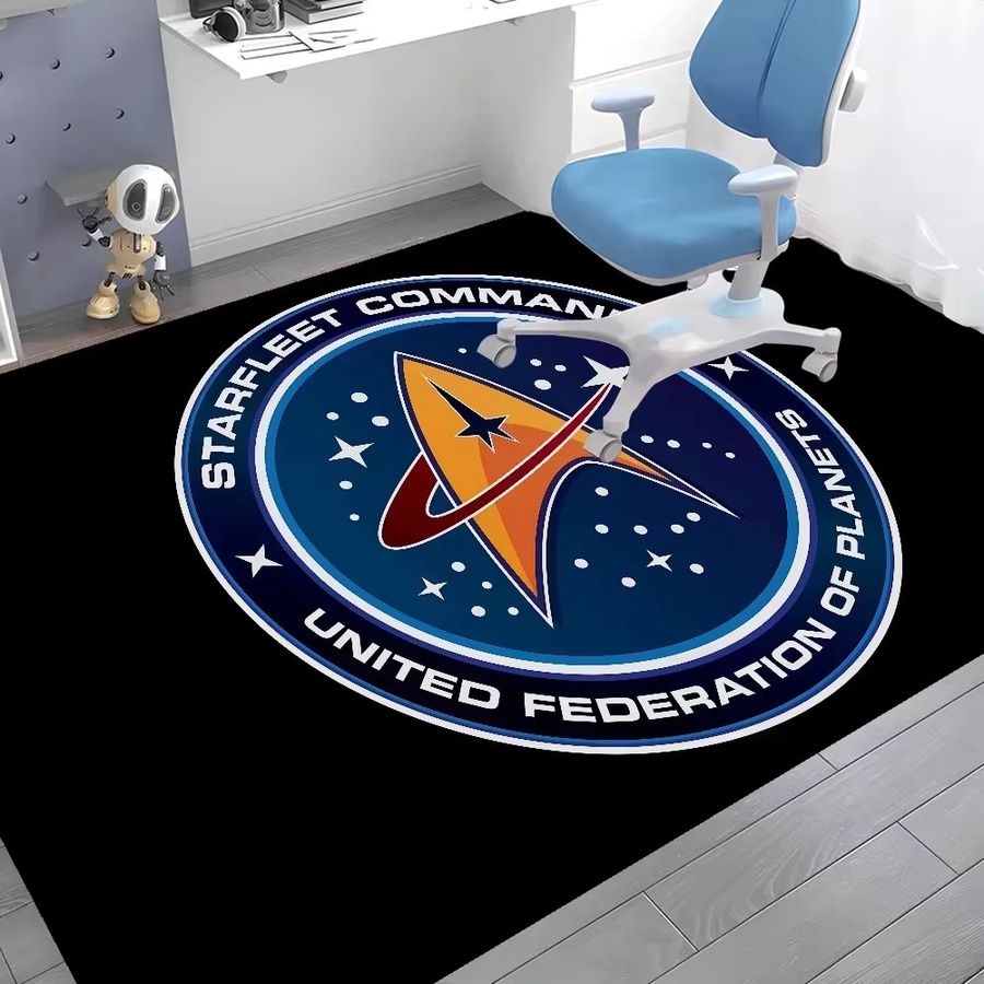 VIKAMA Interstellar Abzeichen-Teppich, rutschfeste Fußmatte für Eingangsbereich und Schlafzimmer, B/T: 60 x 40 cm - Bild 3