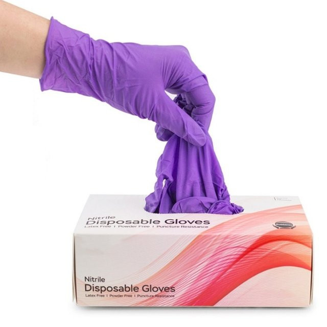 INMAICH Einweg Nitrilhandschuhe ohne Puder in Lila und Rot, 20 oder 50 Stück für Haushalt, Reinigung, Kosmetik und Tattoo - Bild 1