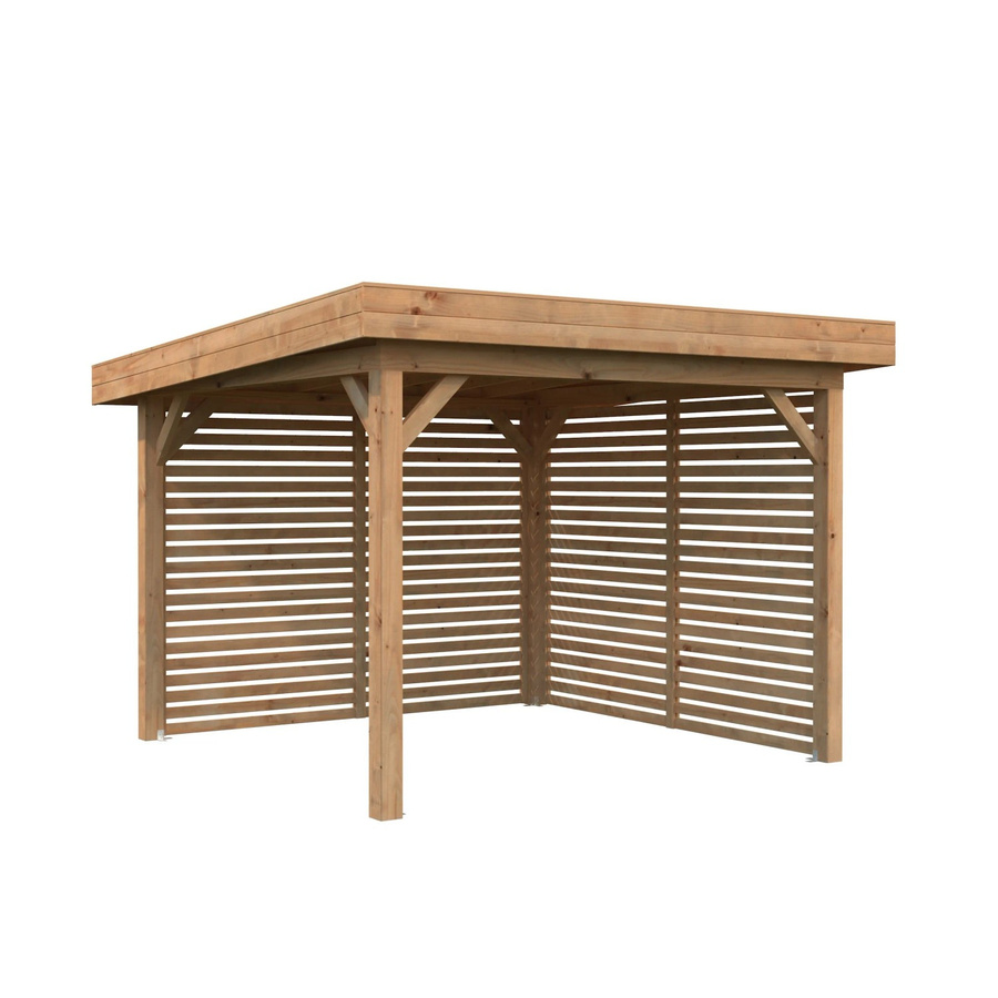 Palmako Pavillon Lenna Set 302 aus Fichtenholz in Braun mit Pultdach B/T/H: 300 x 300 x 245 cm - Bild 2
