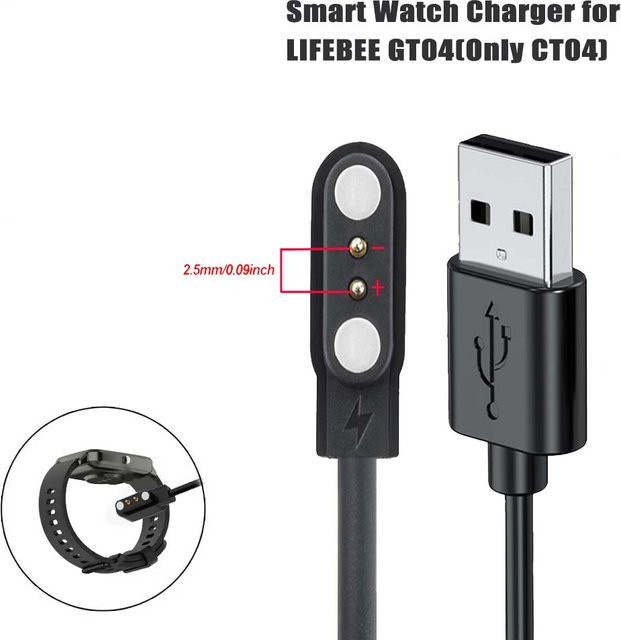 TOOBUR Magnetisches Ladekabel, Schwarz, Smartwatch-Ladezubehör - Bild 1