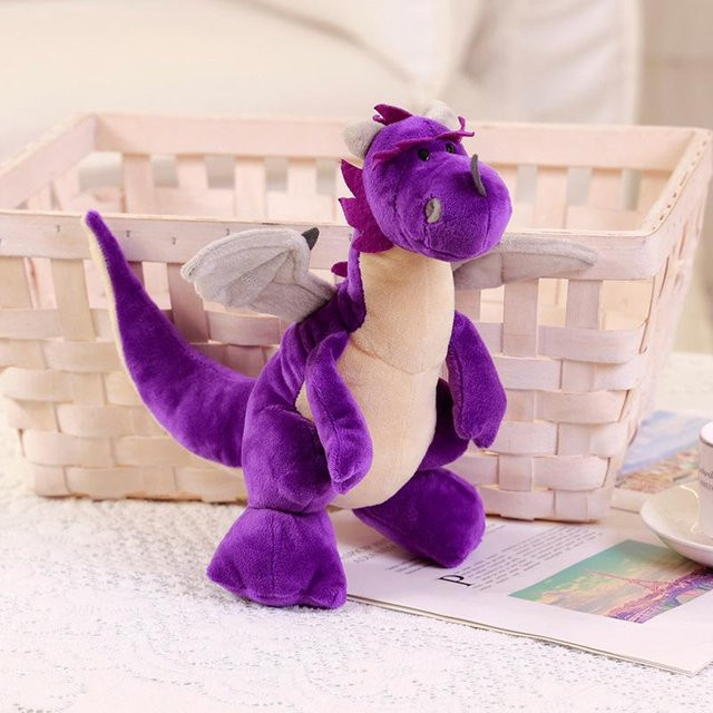 JoanMiro Dinosaurier-Tyrannosaurus Rex-Plüschtier, kleine fliegende Drachenpuppe, violett - Bild 1