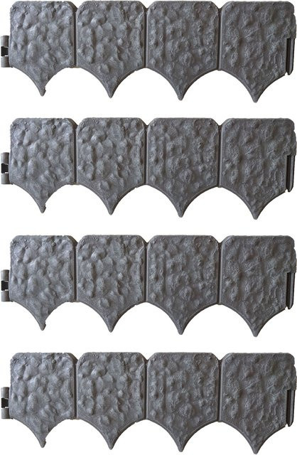 HTI-Living Beeteinfassung in Steinoptik aus Kunststoff, Grau, Länge: 820 cm - Bild 1