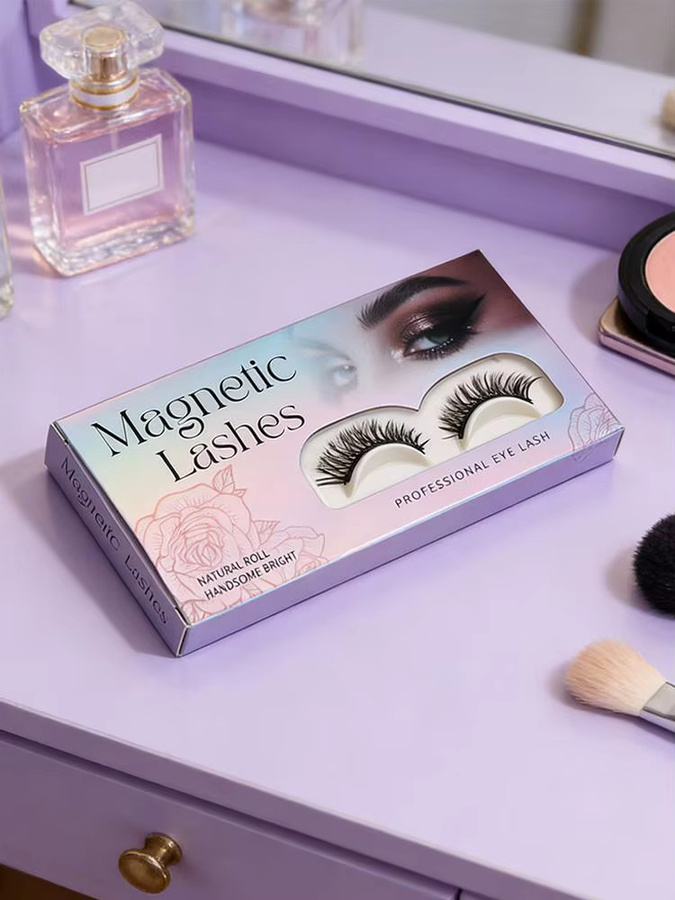 Magnetisches Wimpern Set mit Pinzette, 2 Paar, 3D Faux-Nerz, Natürlich - Bild 5