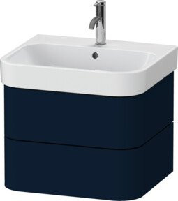 Duravit Waschtischunterschrank Happy D.2 Plus in Blau s-matt mit 2 Schubkästen B: 57,5 cm, T: 49 cm - Bild 1