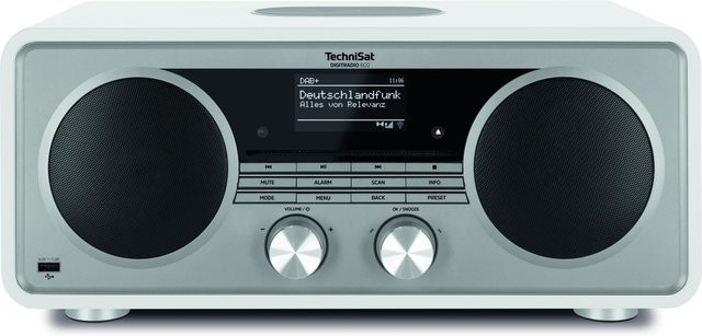 TechniSat DIGITRADIO 602 Kompaktanlage in Weiß/Silber mit DAB+, Internetradio, CD-Player, Bluetooth, WLAN und UKW - Bild 1