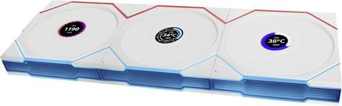 Lian Li UNI FAN TL Wireless LCD ARGB PWM PC-Gehäuse-Lüfter 3er-Pack Weiß B/H/T: 120 x 28 x 124 mm - Bild 1