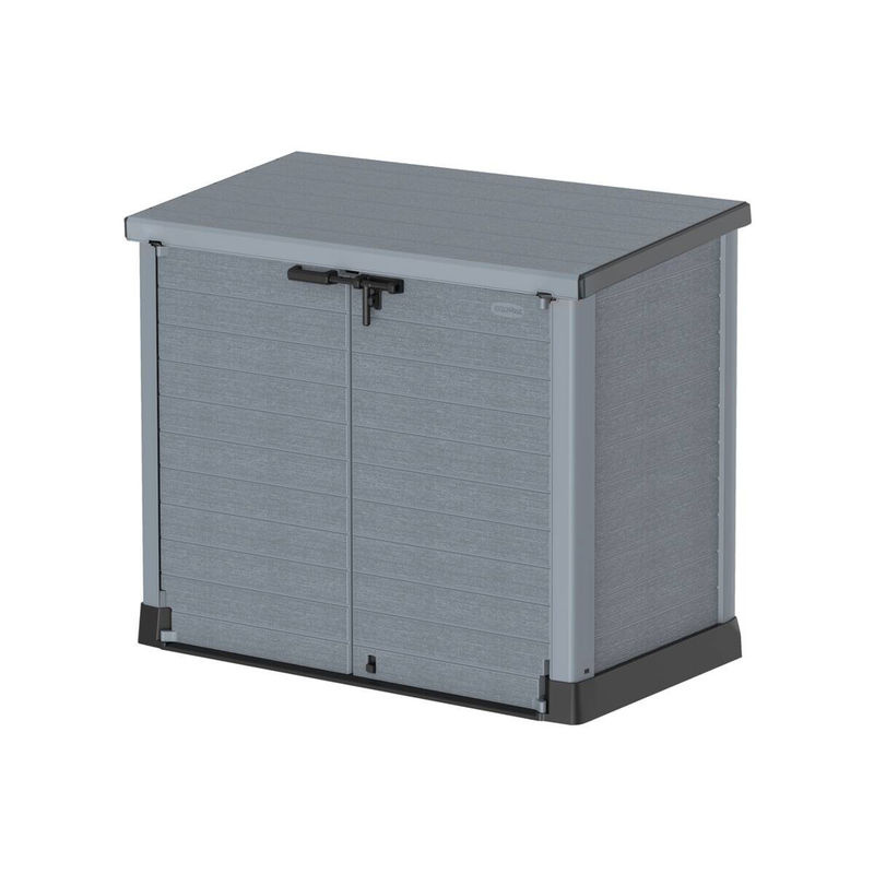 VCM StoreAway Mülltonnenbox für 2 Tonnen aus Kunststoff in Grau, B/H/L: 145 x 125 x 83 cm - Bild 3
