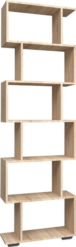 VCM Palusa Standregal als Holz Raumteiler mit 6 Fächern in Sonoma Eiche, H 196 cm x B 60 cm x T 24 cm - Bild 2