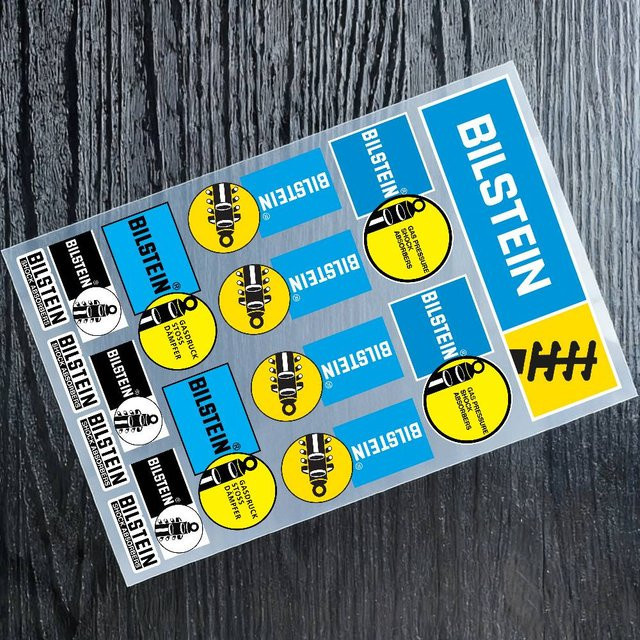 Bilstein Vinyl-Aufkleber für Motorrad, Auto und Laptop, rechteckig, B/H: 30,0 x 20,0 cm - Bild 1