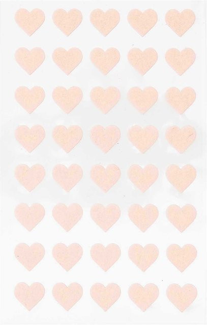 Rico Design Paper Poetry Filzsticker Herzen klein, 1 Blatt, Puder - Bild 1