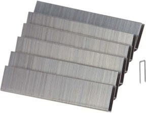 Aerotec Klammern aus flachem Draht, galvanisiert, Silber, B: 40 mm, H: 5,7 mm, 1000 Stück - Bild 1