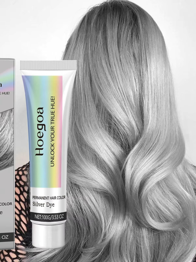 HOEGOA Haarfärbemittel Creme, Silbergrau, Unisex - Bild 3