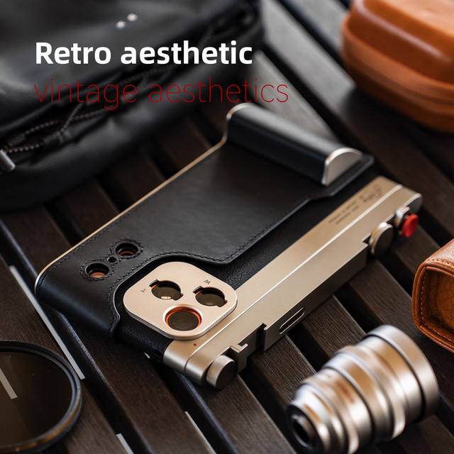 Fotorgear Fotografie-Handyhüllen-Set für iPhone 17 Pro Max in Schwarz mit Kamera-Auslöser-Griff, Filter-Adapter, Lanyard, Schutzhülle und Käfig - Bild 1