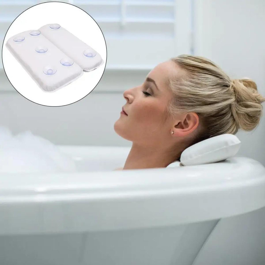 Yiran Furniture Badewannenkissen aus PU in Weiß, rutschfest und wasserdicht für dein entspannendes Spa-Erlebnis - Bild 3