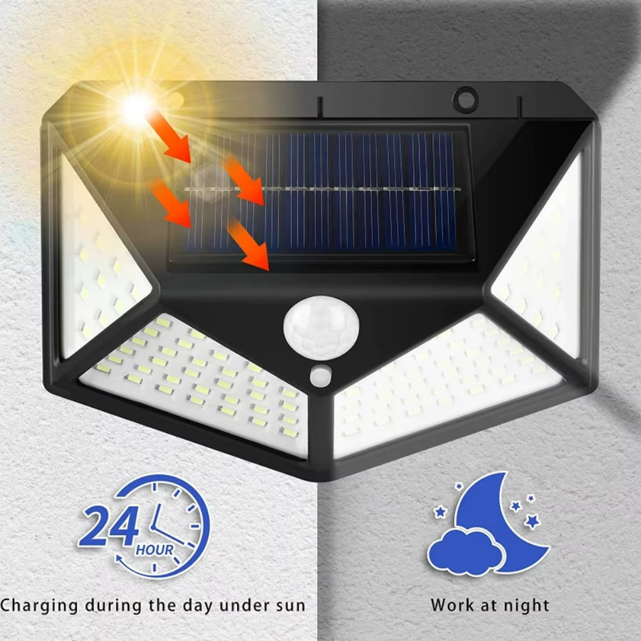 12er Pack ZTree Solar Außenleuchten mit Bewegungssensor, wasserdichte Wandleuchten für Garten, Terrasse und Hof, Schwarz - Bild 3