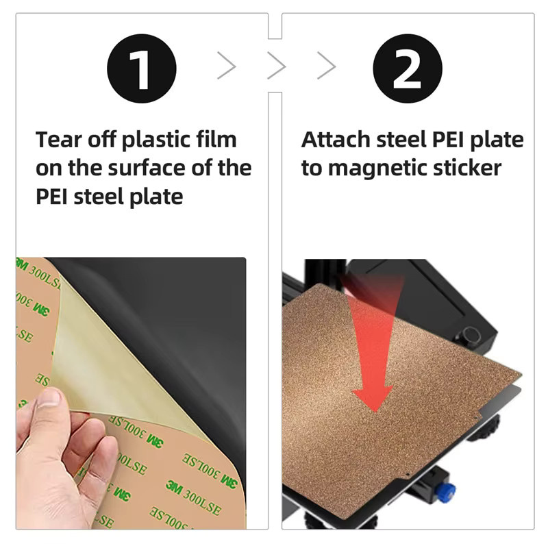 FLEXBED PEI Doppelseitige Strukturierte Bauplatte Magnetisch für CR-10S, X-Max3, Voron und CR-10S4 3D-Drucker-Bett - Bild 3