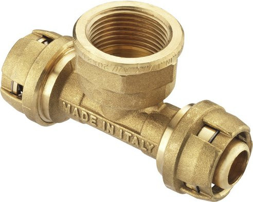 Cornat T-Stück aus Messing in Gold, 1/2 Zoll - Bild 1
