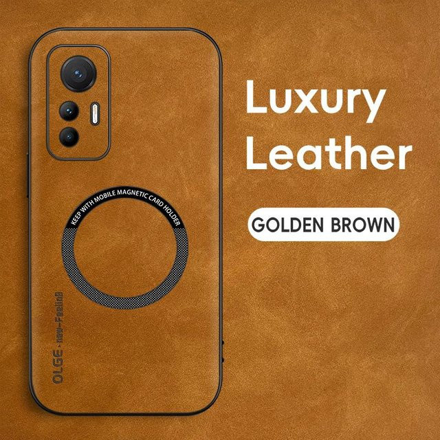 Magnetische Retro-Leder-Weichhülle für Xiaomi 12 und Xiaomi 12 Lite mit kabelloser Ladefunktion in verschiedenen Farben - Bild 1