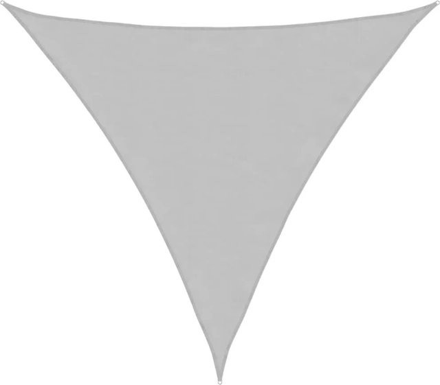 vidaXL Sonnensegel Dreieck aus 100% Polyester Oxford in Hellgrau, B/T/H: 600 x 600 x 600 cm - Bild 1