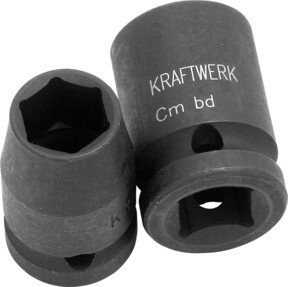 Kraftwerk 1/2 Zoll Schlag-Stecknuss 24 mm aus Chrom-Molybdänstahl in Schwarz - Bild 1