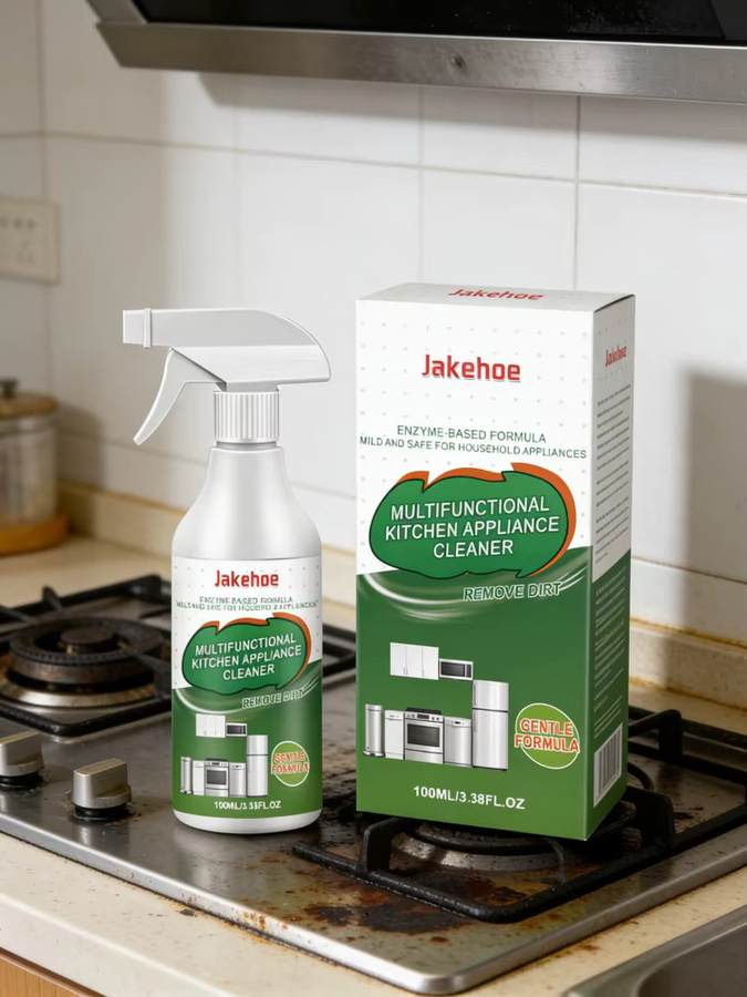 Jakehoe Küchengeräte-Reinigungsspray zur Dekontamination und Entfernung von Ölflecken, Weiß, 100ml - Bild 7