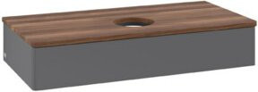 V&B Waschtischunterschrank Antao ohne Frontstruktur, Anthrazit lackiert, B/T/H: 100 x 50 x 19 cm - Bild 1