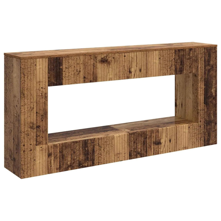 vidaXL Konsolentisch aus Altholz in Braun mit Gestreiftem Design, B/T/H: 155 x 29 x 74 cm - Bild 2
