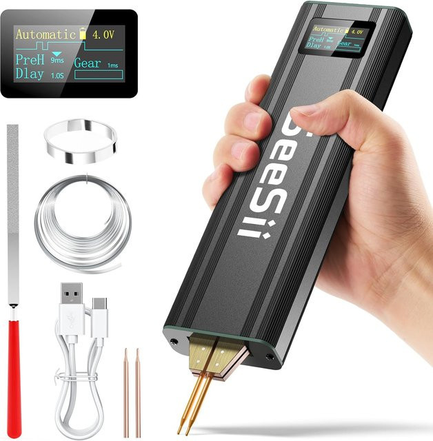 Seesii Mini-Punktschweißgerät mit Digitalanzeige und 80 Gängen für Nickelbleche 0,1–0,2 mm - Bild 1