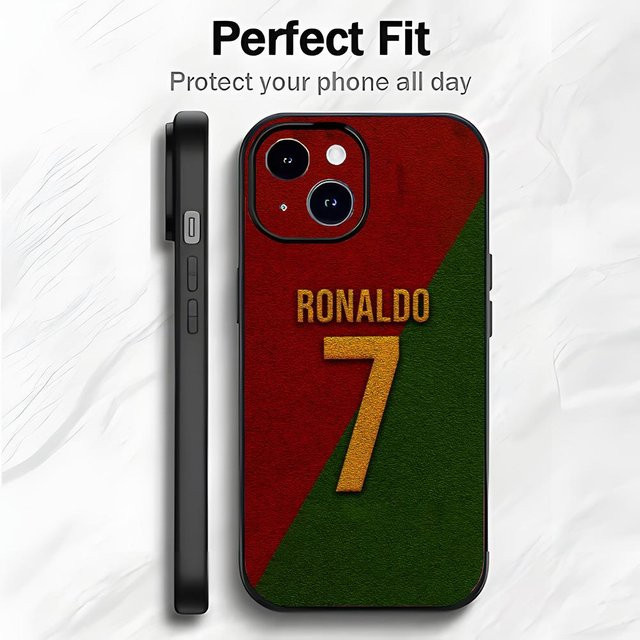 Handyhülle Cristiano Ronaldo CR7 Design für iPhone 17 16 15 14 13 Pro Max in Rot - Bild 1