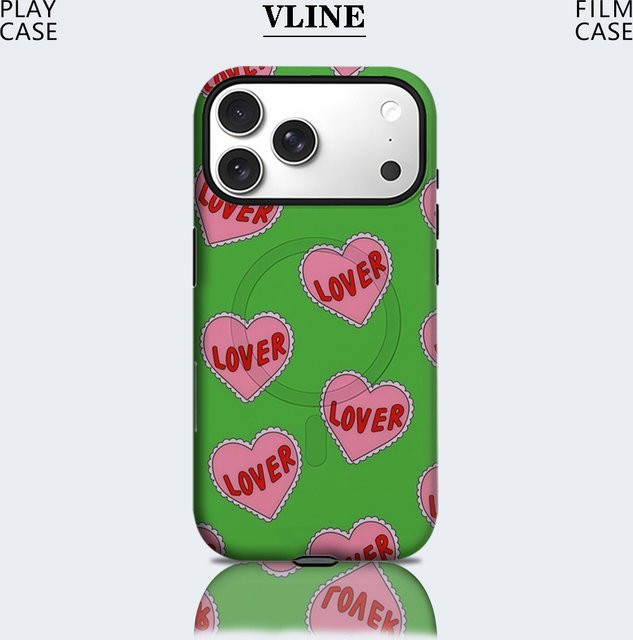 Potdemiel Handyhülle Liebhaber-Herzen für iPhone 17 16 15 14 13 Pro Max Plus mit magnetischer Einzel- und Doppelschicht-Robuste-Funktion - Bild 1