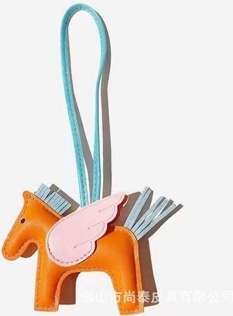 Schlüsselanhänger Pegasus-Tasche, PU-Leder, orange, Unisex - Bild 1