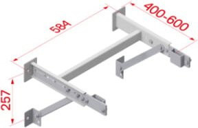 Hymer Wandkonsole verstellbar aus verzinktem Stahl in Silber - Bild 1