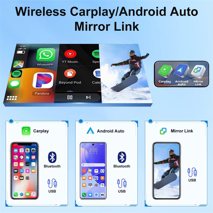XFY Universelles 2 Din Android Autoradio mit 10 Zoll Display, Android Auto, CarPlay und GPS in Schwarz - Bild 2