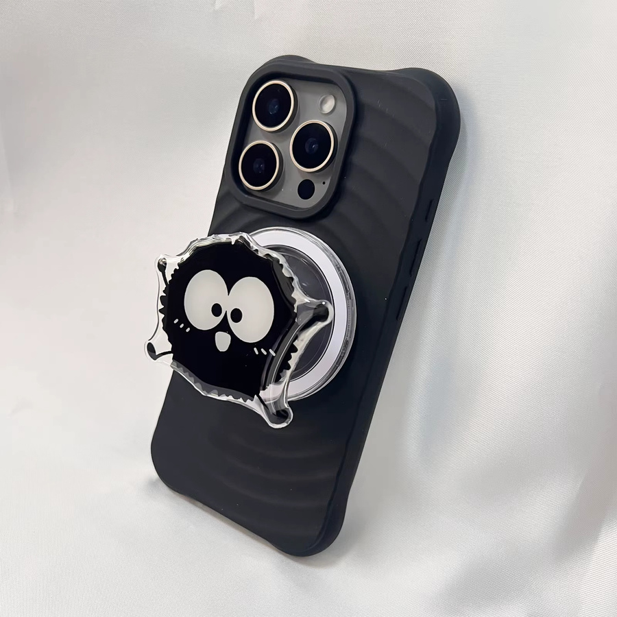LS Handyhalterung Haarball-Design in Schwarz als Griptok für iPhone-Hüllen - Bild 3