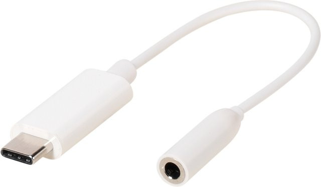 Vivanco USB Type C zu 3,5 mm Klinke Audio Adapter, Weiß, Länge: 0,1 m - Bild 1