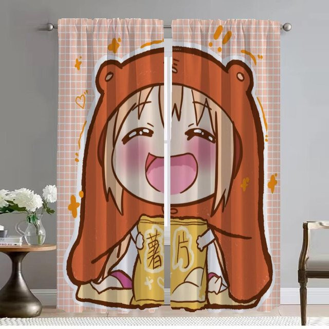 Sankaku Head Moskitonetze 2er-Set moderne Vorhänge halbtransparent, B: 50 cm, H: 70 cm - Bild 1