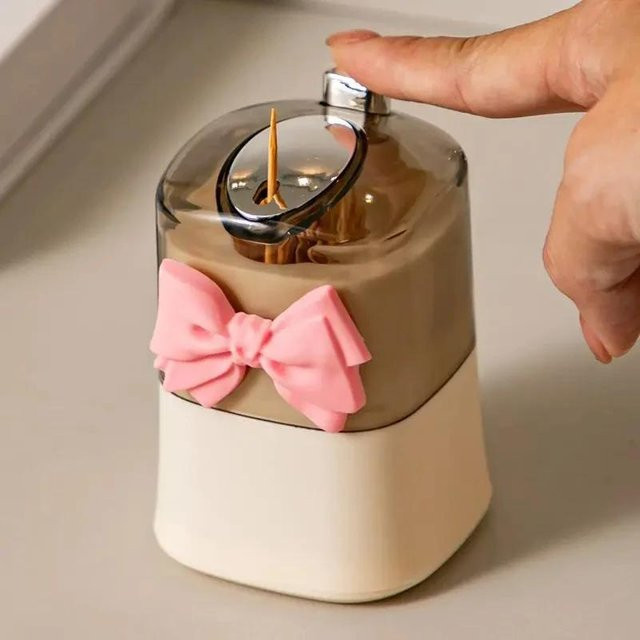 Binchi Outdoor Product Automatische Pop-Up Zahnstocherbox aus Kunststoff in Weiß - Bild 1