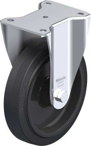 Blickle Bockrolle BH-POEV 200R in Schwarz mit Schraubbefestigung aus Stahl, Rad-Durchmesser: 20 cm, Tragfähigkeit: 500 kg - Bild 1