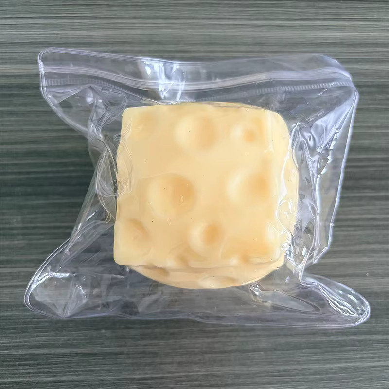 Käse-Würfel Stressball, Squishy Spielzeug, Runde Blöcke, Gefülltes Fidget-Spielzeug - Bild 4