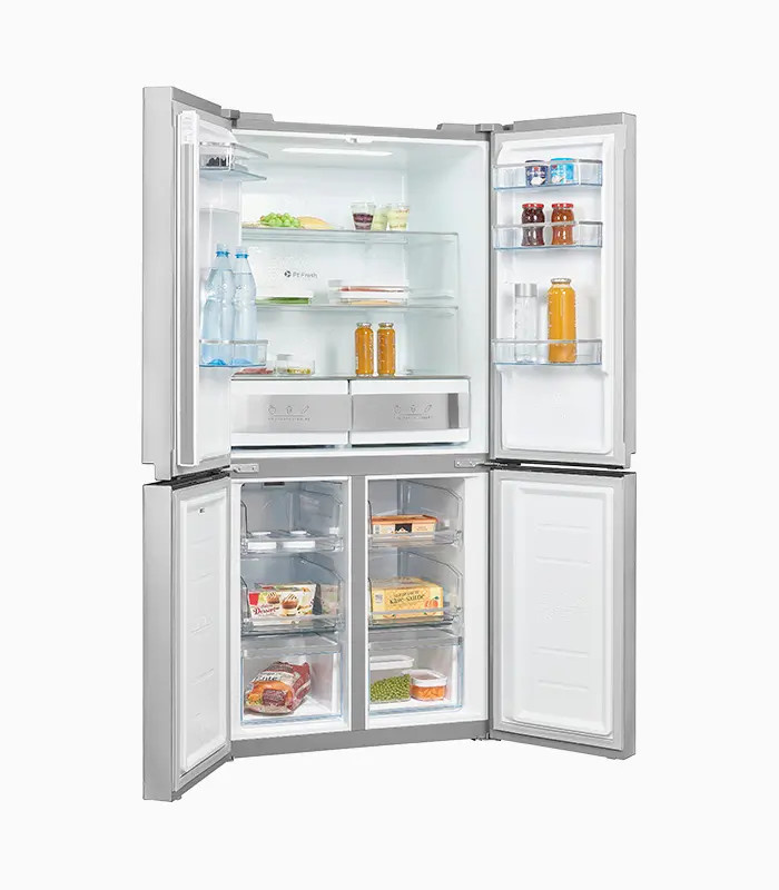 Exquisit Multidoor Kühlschrank MD500-160-WS-030F in Silber mit NoFrost und Inoxlook - Bild 2