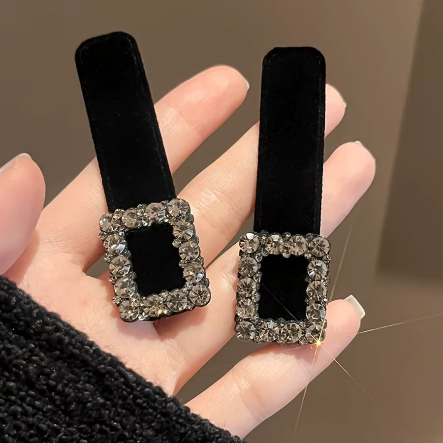 Haarclip mit Strass, Damen, Schwarz - Bild 2