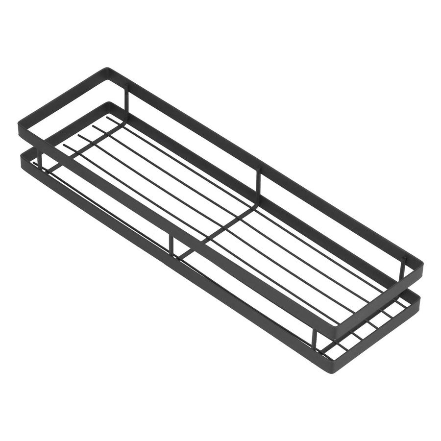 KONNWEI Gewürzregal aus Metall für die Wandmontage in Grau, minimalistisches Aufbewahrungssystem für die Küche, Länge: 40 cm - Bild 2