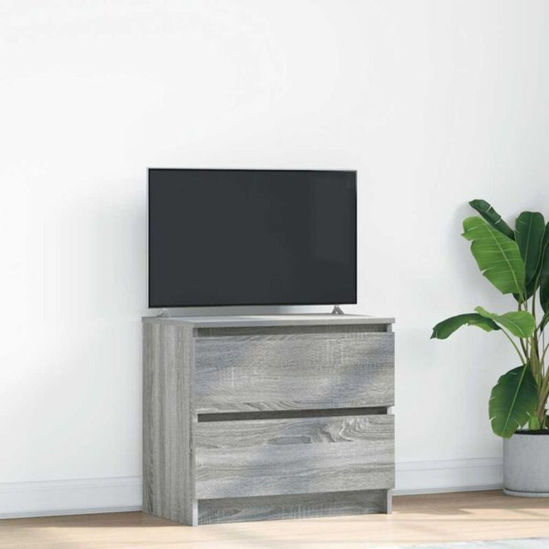 Vidaxl TV-Schrank Modern Grau aus Holzwerkstoff B/T/H: 60 x 35 x 54 cm - Bild 1