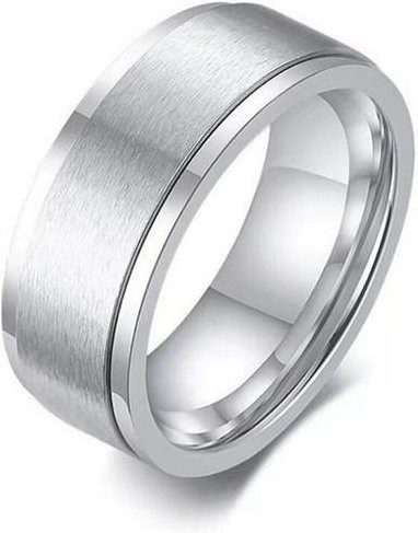 YIRAN Jewelry Angst Ringe, Titan Stahl, Weiß, Unisex - Bild 1